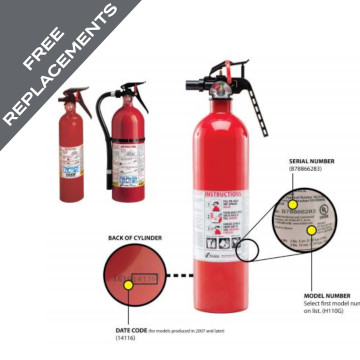 Klapperich customers are still receiving free fire extinguishers from the Kidde recalls involving over 134 models of extinguishers.